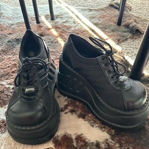 Demonia Cult Black Platform Sneakers